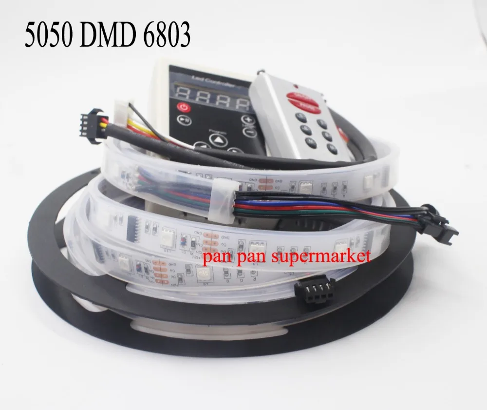 Светодиодная лента 5 м 6803 RGB 150LED 5050 IC модель Цифровая IP67 Dream Волшебная цветная