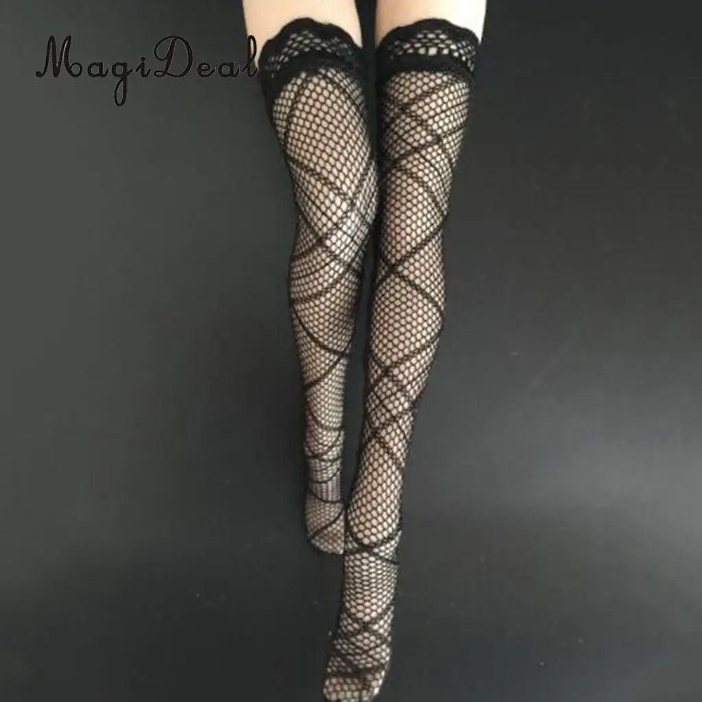 MagiDeal 1/6 Black Stockings Long Socks for 12inch Hot Toys Phicen Kumik 