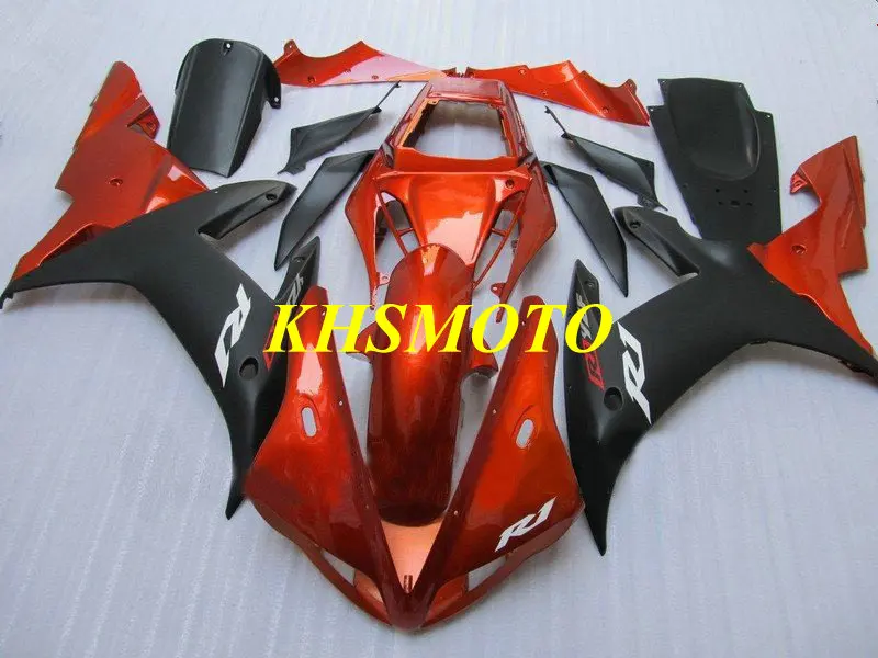 

Motorcycle Fairing Kit for YAMAHA YZFR1 02 03 YZF R1 2002 2003 YZFR1000 yzfr1 02 03 ABS Orange black Fairings set+7gifts YD16