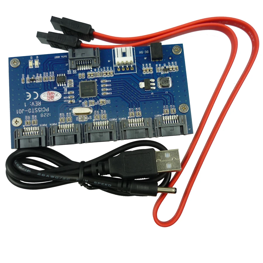 SATA Hard font b Disk b font Adapter Card Computer Motherboards 1 to 5 SATA Port