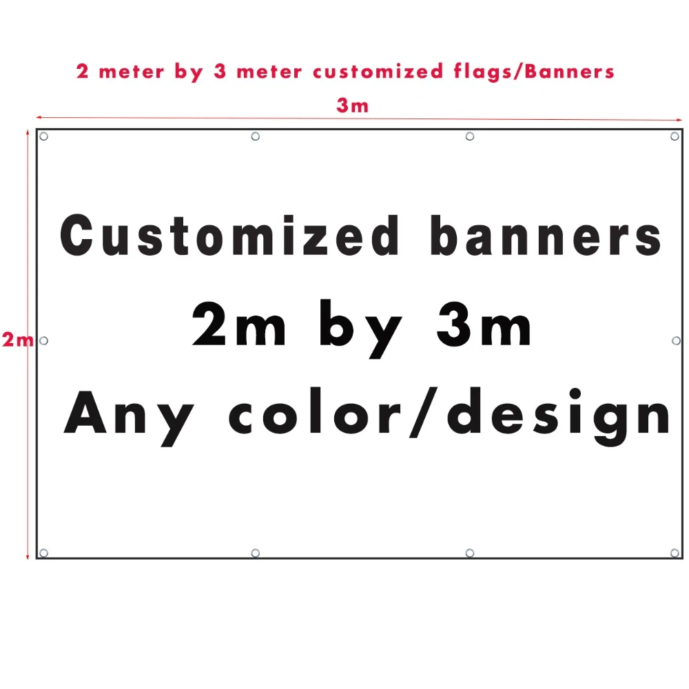 Custom Printed Large Flag Banner 2*3meter Customize Polyester Banner Flags And Banners Flags