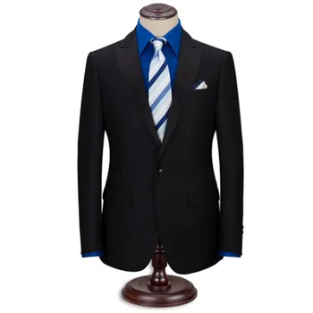 

Custom Made! New New Superior quality Slim wool suit groom wedding dress black suit Bridegroom Groomsman(Jacket+Pants)