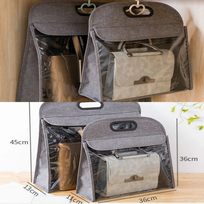 

Transparent Hangable Bag Storage Hanging Bag Moisture-proof Dust Storage Bag Wardrobe Closet Finishing Bag