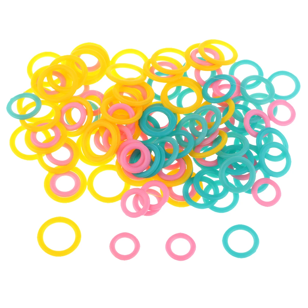 (120 Pieces) Colorful O-Rings & Stitch Ring Markers for Knitting Crochet for Sewing Knitting or Crocheting  