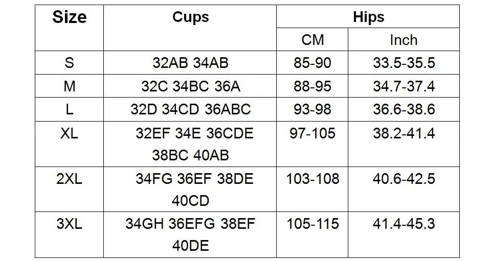 098,096 Size Chart