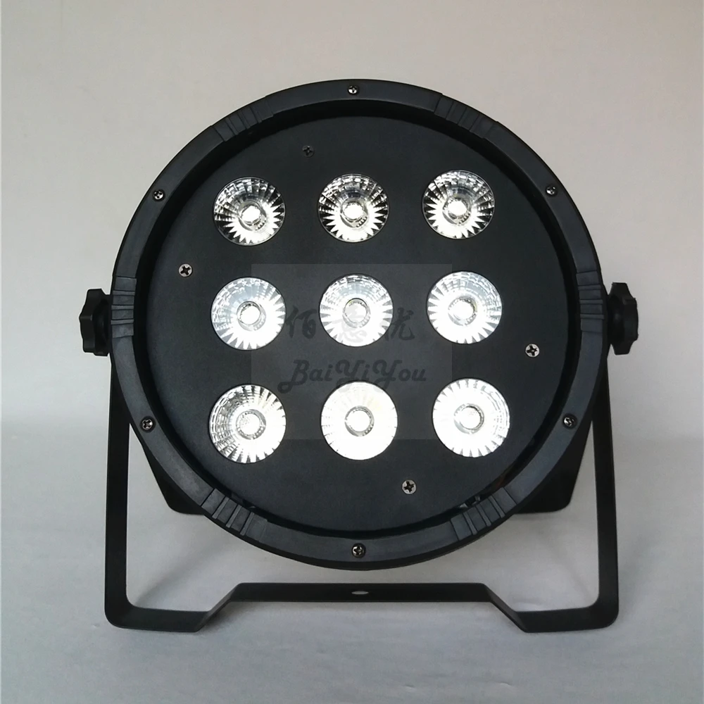 9pcs LED Flat PAR 04