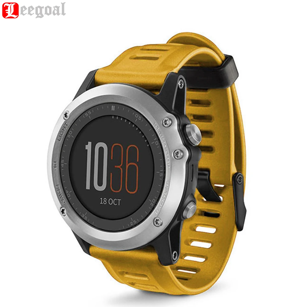 

12 Styles Excellent Quality Watchband For Garmin Fenix 3 Soft Silicone Bracelet Strap Replacement Watch Band Wristband With Tool