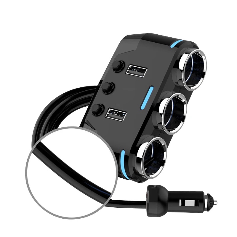 Автомобильное зарядное устройство с двумя USB портами|cigarette lighter socket splitter|lighter