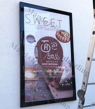 

3 UNITS TAKE AWAY SHOP LED ILLUMINATED MENU BOARDS 24"x36" MAGENTIC ALUMINUM FRAME MENU SIGNS FOR RESTAURANT
