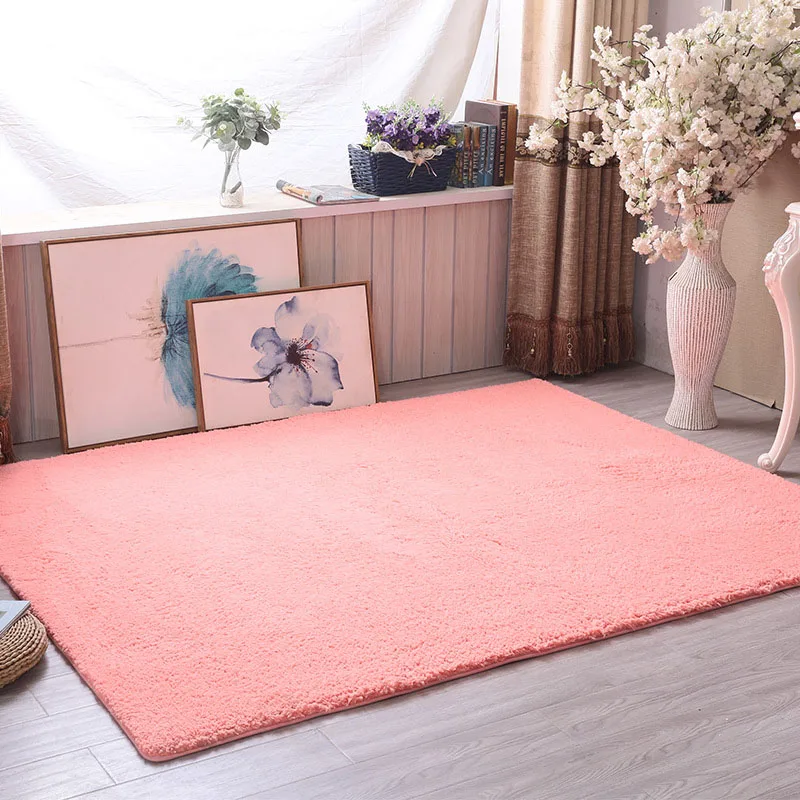 YR4 Washable Children Crawling Pad Home Living Room Bedroom Decorative Carpet Simple Solid Color Mat Baby Play Mat Children's Rug - Цвет: YR4