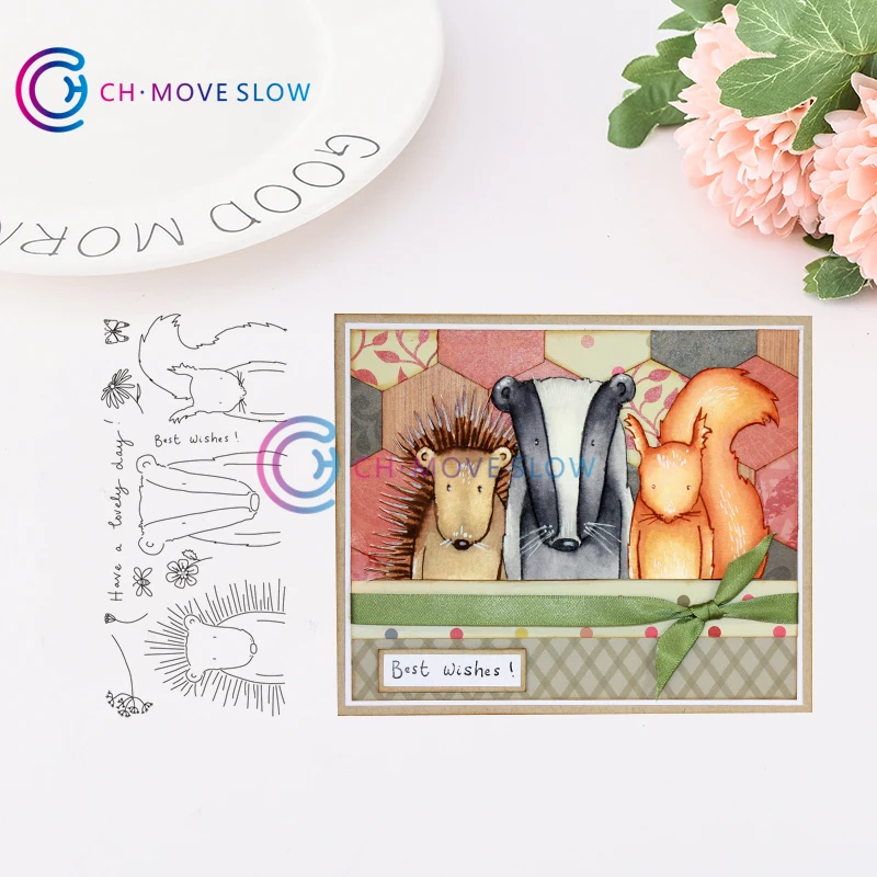 

CH Woodland Friends Transparent Clear Silicone Stamp/Seal for DIY scrapbooking/photo album Decorative clear stamp sheets