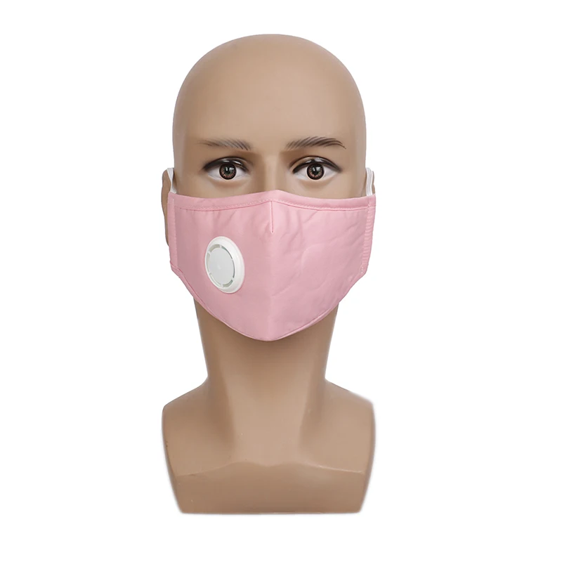 Анти-Пылезащитная маска с PM2.5 фильтр респиратор Моющиеся Многоразовые маски против дымки хлопок рот муфельная печь для маска для велоспорта - Цвет: PK