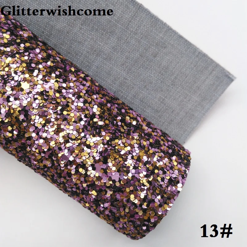 Glitterwishcome 30X134 см мини ролл синтетическая кожа, матовый с эффектом блестящей кожи, искусственная кожа из искусственной кожи Ткань Винил для Луки, GM042 - Цвет: 13