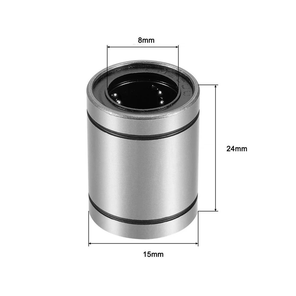 6pcs LM8LUU Long Linear Motion Ball Bearings for 8mm Rod 3D Printer CNC Parts Linear Motion Bearing 6pcs LM8LUU Long Linear Motion Ball Bearings for 8mm Rod 3D Printer CNC Parts Linear Motion Bearing