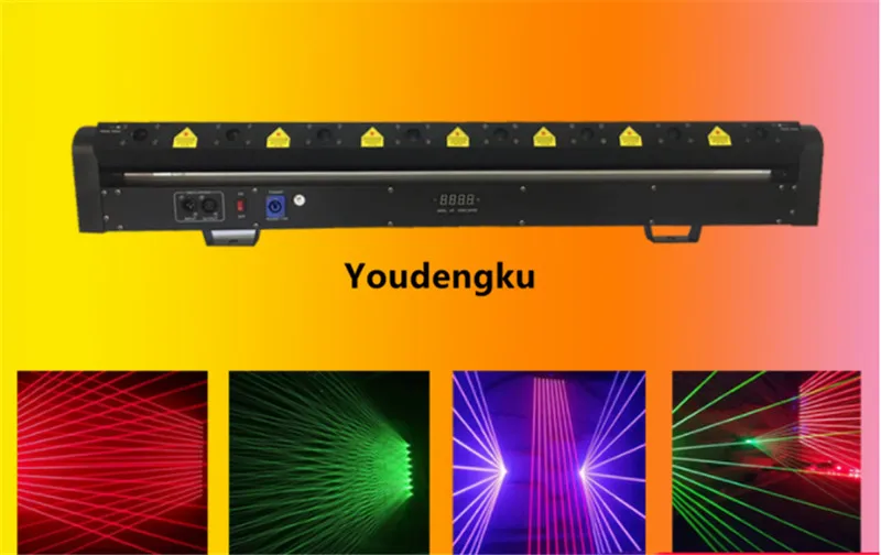 8 pieces red color laser disco lights stage laser lighting 8 lens red