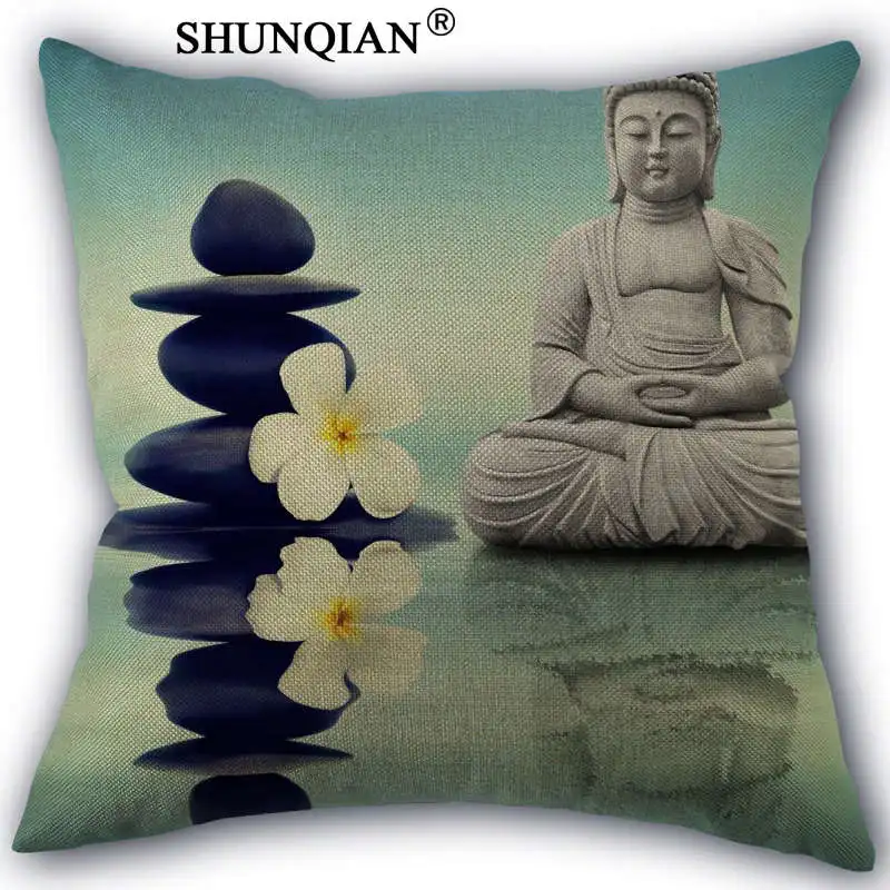 Wjy421 Zen Stone Будды Подушки Детские случае пользовательские Пледы Наволочки 45x45 см печатных Чехлы для мангала кровать дома cojines almofada