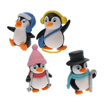 4 шт. милые статуэтки пингвина сад мини статуи Декор творчество, рукоделие, Декор Аксессуары