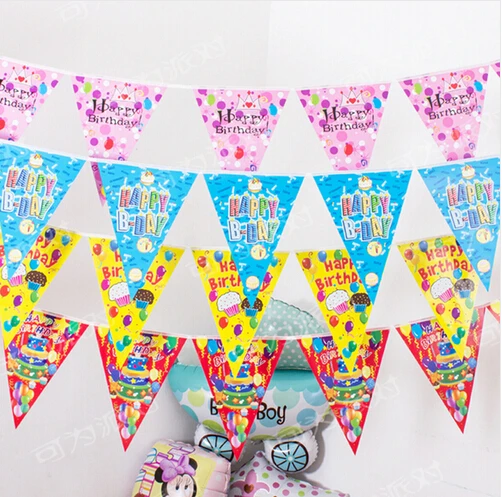 Free shipping party supplies bunting flags and ban...