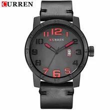 Мужские часы Curren люксовый Топ бренд известная Кожа Черный Кварцевые Мужские наручные часы военные Curren Часы мужские Montre Homme