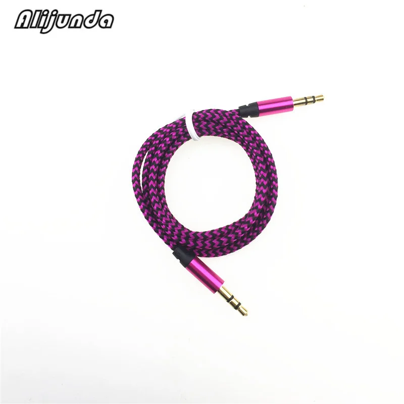 

1 m Nylon Aux Cable 3.5mm to 3.5MM Male to Male Auto Audio Cable for BMW all series 1 2 3 4 5 6 7 X E F-series E46 E90 X1 X3 X4