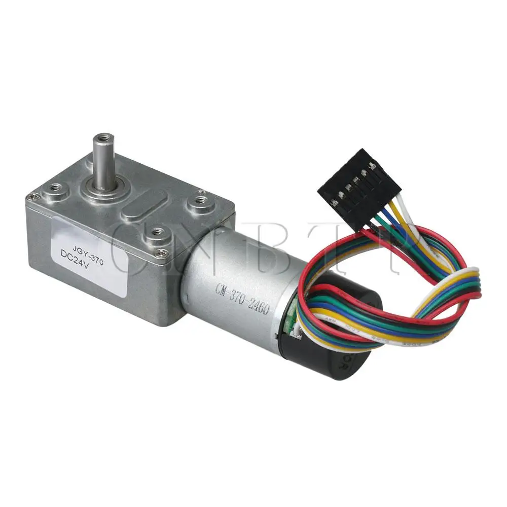 

CNBTR DC 24V 23RPM Low Noise Metal Gear Motor with Encoder for Robots 8Kg.cm