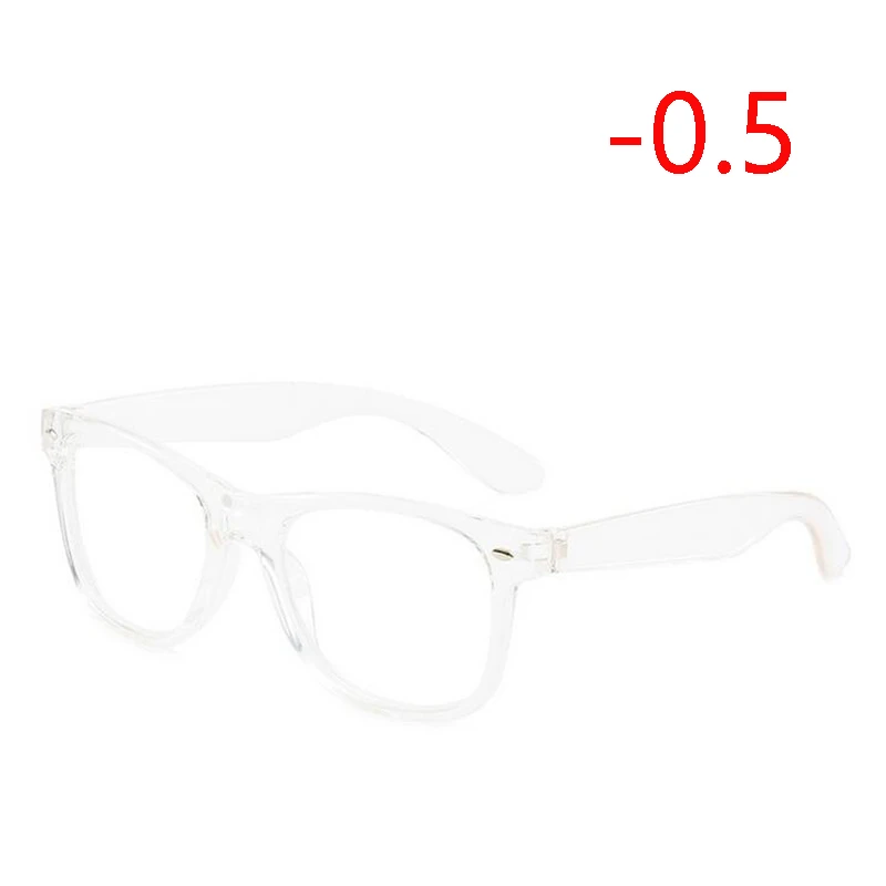 Diopter SPH 0-0.5-1-1.5-2-2.5 To-6.0 Finished Myopia Glasses Men Women Retro Rivets Nearsighted Glasses Transparent Frame - Цвет оправы: Myopia 50