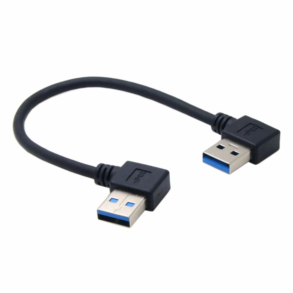 20 см 50 см USB 3,0 type A Мужской 90 градусов левый Угловой USB 3,0 A Тип правый угловой удлинитель