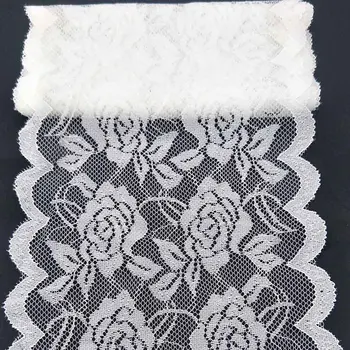 

2 Yards High Quality Beautiful White Lace Ribbon Tape 150MM Lace Trim DIY Embroidered For Sewing Decoration African Lace Fabric