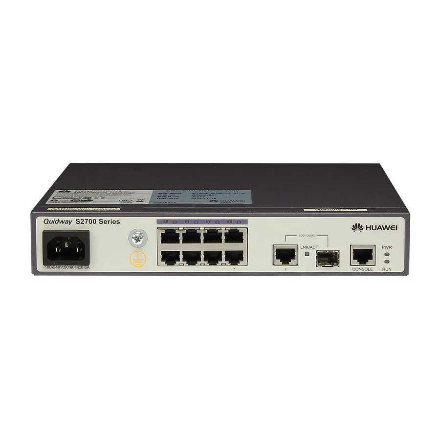 

Ethernet Switch S2700-9TP-SI-AC Mainframe(8 Ethernet 10/100 ports,1 dual-purpose 10/100/1000 or SFP,AC 110/220V)