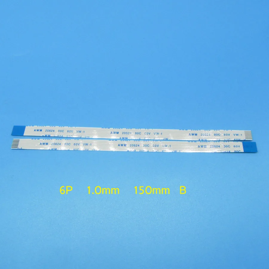 

10PCS New FFC FPC flat flexible cable 6pin 1.0mm pitch 6 pin Reverse Length 150mm 15cm Width 7mm Ribbon Flex Cable