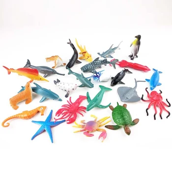 

24pcs Simulation Marine Animal Model Toy Simulation Marine Animal Ocean Sea Animals Figures Educational Interactive Toys for Kid