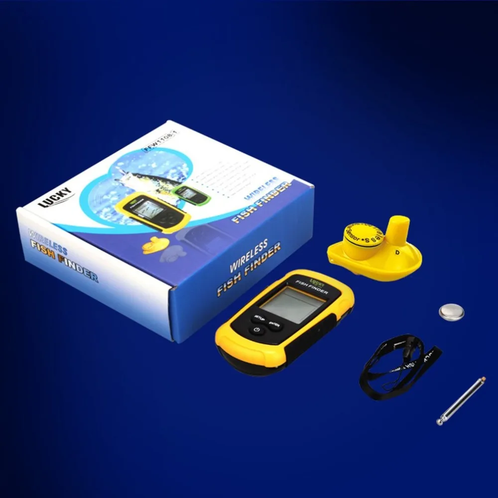 حجم المحمولة اللاسلكية السمك مكتشف السونار Fishfinder 40 متر مدى عمق المحيط بحيرة البحر الصيد مكتشف ل نهر المحيط