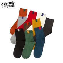 Cody steel/Хлопковые женские носки модные однотонные плотные носки для девочек, вязаные удобные носки-трубы для женщин, 3 пар/лот