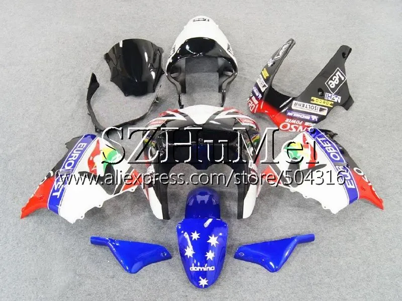 Средства ухода за кожей для KAWASAKI NINJA ZX900 ZX-9R 98-99 ZX 900 ZX9 R 20SH3 900CC ZX 9 R ZX9R 98 99 ZX 9R 1998 1999 обтекатели комплект Rothmans синий - Цвет: No.  7