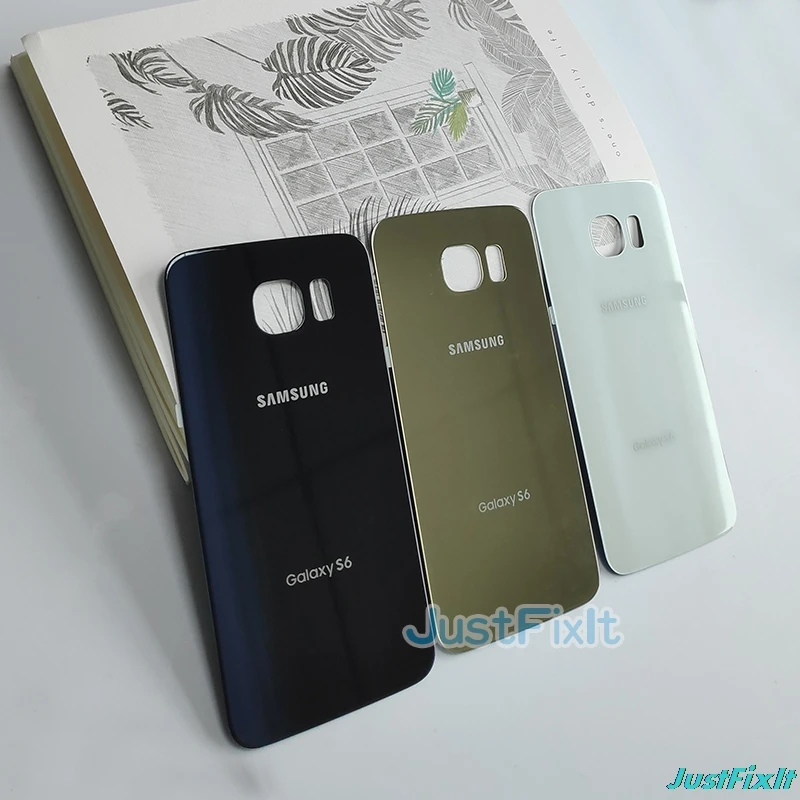 Для SAMSUNG Galaxy S6 G920 G920F задняя крышка батарейного отсека задняя стеклянная крышка Корпус чехол Замена батарейного отсека