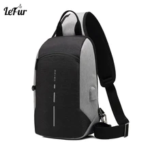 LUKATU повседневный мужской слинг холст USB Мужская нагрудная сумка-мессенджер многофункциональные Маленькие Мужские сумки модные сумки на плечо