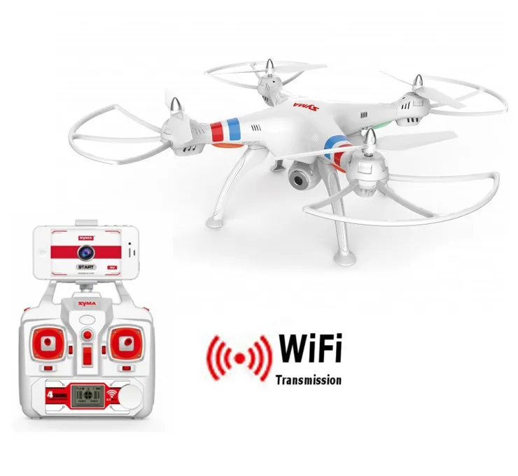 Syma X8W исследователей Wi-Fi FPV Дрон пульт дистанционного управления для квадрокоптера RC с Камера RTF 2,4 ГГц поставляется в оригинальной коробке