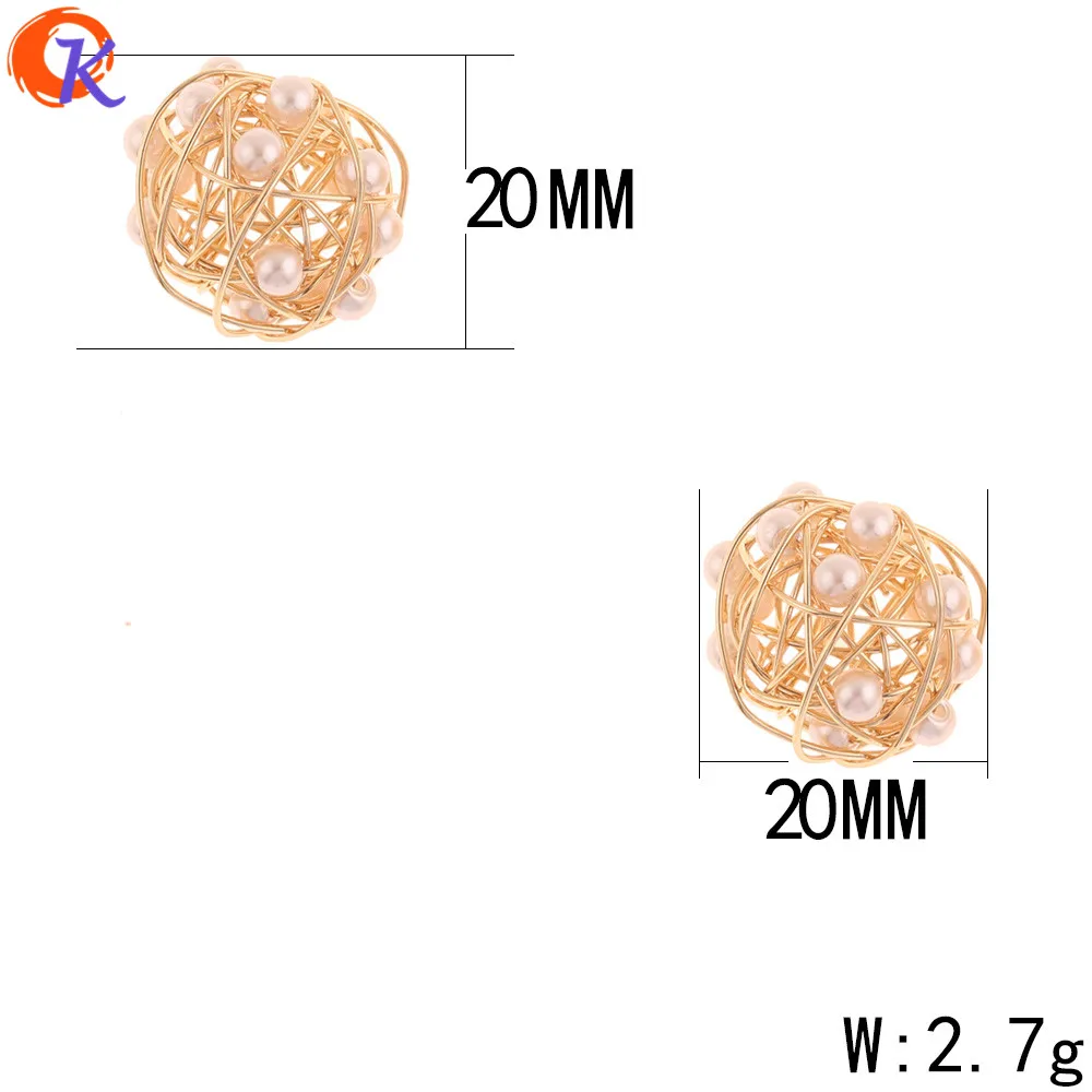 Cordial Design 50Pcs 20*20MM Jewelry Accessories/Earrings Parts/Ball Shape/Imitation Pearl/DIY Making/Hand Made/Earring Findings