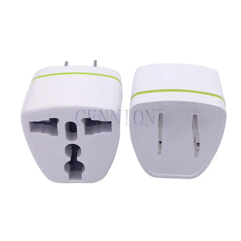 US 2pin Plug Медь в Великобритания ЕС AU US DE FR CA MX JP AC Разъем питания дорожный переходник, преобразователь 50 шт - Цвет: US 2pin Plug