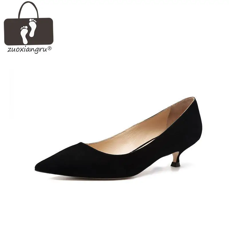 

Zuoxiangru Original Intention Women Pumps Popular Pointed Toe Spike Heels High-qulaity Colors Shoes Woman Plus Us Size 34-39