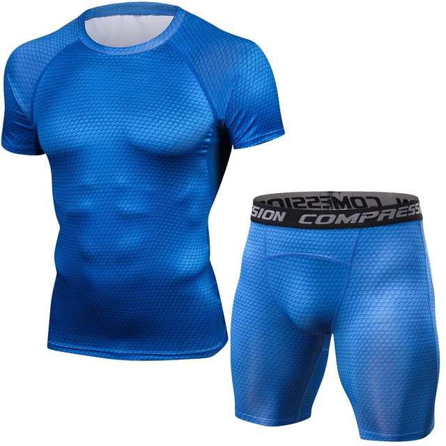 Snake 3D Tracksuit Men Compression Suits BodyBuilding Short Shirts Shorts Tight Set Men Gyms Clothing Quick Dry Men’s Sportswear