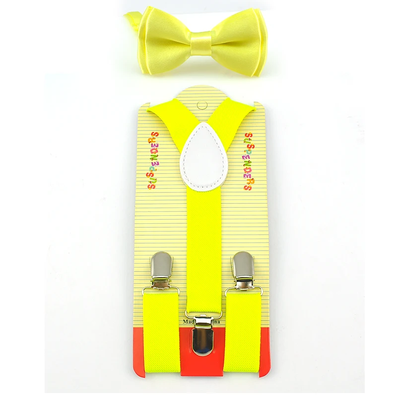 Детские эластичные подтяжки для брюк и галстуков бабочек|elastic suspenders|suspender elasticyellow