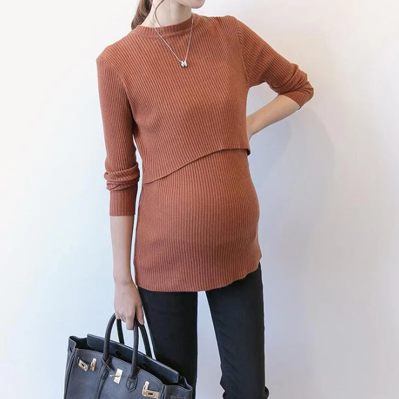 1 PcFashion для беременных, для грудного вскармливания, корсет для кормящих беременных Для женщин Кормящих Блузка свитер Грудное вскармливание Костюмы осень-зима