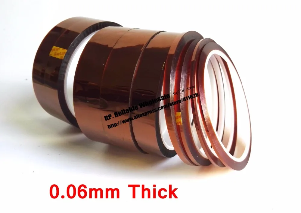 006mm-thick-130mm-wide-33m-length-heat-withstand-polyimide-film-tape-fit-for-smt-golden-point-protect