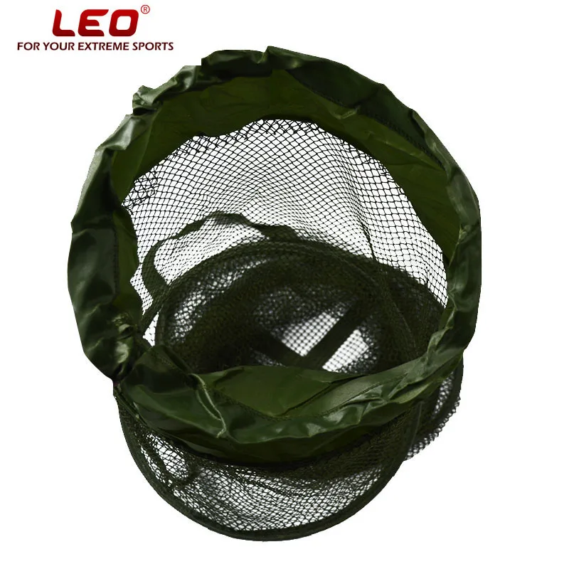 LEO 5 Layers Collapsible Fishing Basket Dip Net Cage Keep Fish Alive in