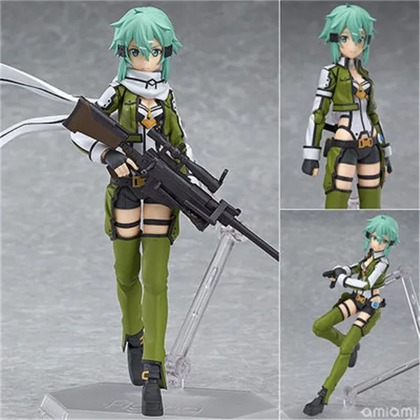 Sword Art Online Figuras Asuna Sinon Kirito Leafa Yui PVC Action Figures Toys Kids Anime Cosplay Dolls 15cm  (3)
