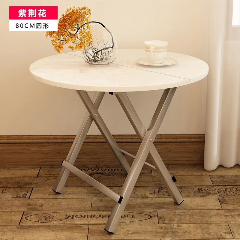  LK582 Multifunction Foldable Dinning Table Round/Square Computer Desk Portable Thicken Plank Restau