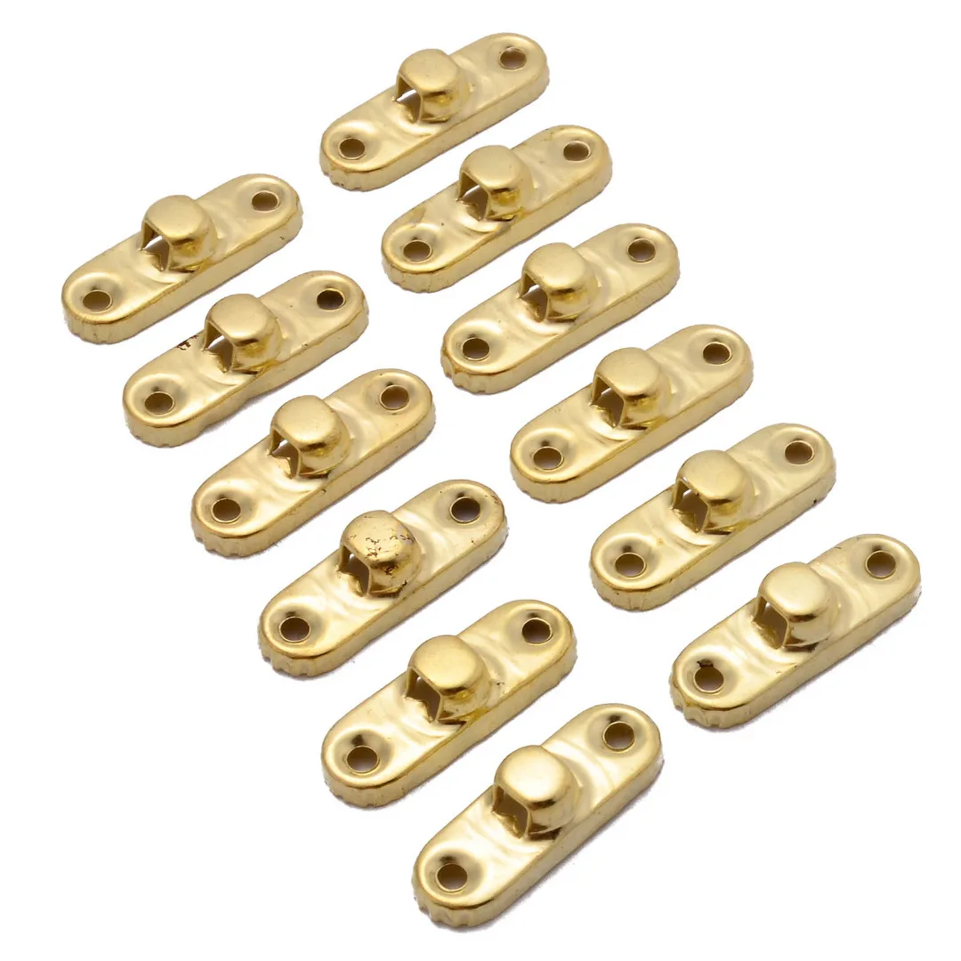 12pcs Vintage Antique Metal Lock Catch Curved Buckle Horn Lock for Gift Jewelry Wooden Box Clasp Hook with Screws
