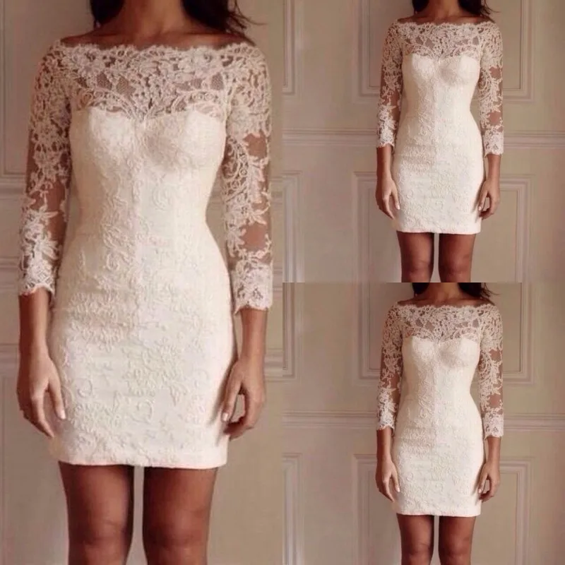 Ivory Lace Cocktail Dress