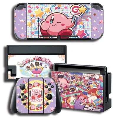 Виниловая экранная наклейка для Кирби скины Защитная Наклейка s для shand Switch NS консоль+ контроллер+ подставка наклейка игровая наклейка - Цвет: Kirby Skins 1